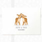 Deer Personalised Baby Name Print for Twins