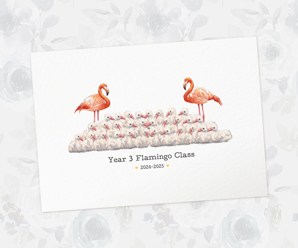 Personalised Amazing Teacher Gifts Homemade Ideas Nursery Thank You Presents Headteacher Retirement Flamingo Custom Animal Prints