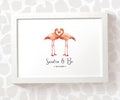Personalised Flamingo Wedding Anniversary Print