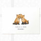 Fox Personalised Baby Name Print for Twins