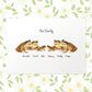 Frog family portrait with personalised names for the perfect fathers day gift for dad