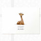 Giraffe Personalised Baby Name Print