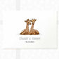 Giraffe Personalised Baby Name Print for Twins