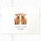 Highland Cow Personalised Baby Name Print for Twins