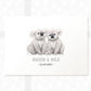 Koala Personalised Baby Name Print for Twins