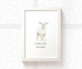 Lamb Personalised Baby Name Print