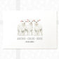 Lamb Personalised Baby Name Print for Triplets