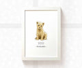 Lion Personalised Baby Name Print