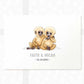 Monkey Personalised Baby Name Print for Twins