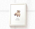 Otter Personalised Baby Name Print