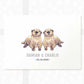 Otter Personalised Baby Name Print for Twins