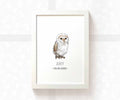 Owl Personalised Baby Name Print