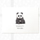 Panda Personalised Baby Name Print