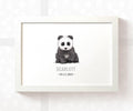 Panda Personalised Baby Name Print