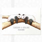 Sleeping Panda Personalised Baby Name Print for Twins