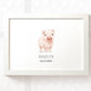 Pig Personalised Baby Name Print
