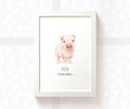Pig Personalised Baby Name Print