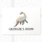 Plesiosaur Bedroom Sign Dinosaur Print
