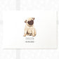 Pug Personalised Baby Name Print