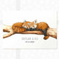 Red Panda Personalised Baby Name Print for Twins