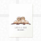 Seal Personalised Baby Name Print for Twins