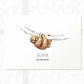 Sloth Personalised Baby Name Print