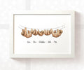 Personalised Sloth Family Portrait