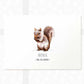 Squirrel Personalised Baby Name Print
