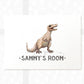 T-Rex Bedroom Sign Dinosaur Print