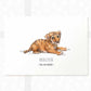 Tiger Personalised Baby Name Print