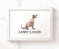 T-Rex Bedroom Sign Dinosaur Print