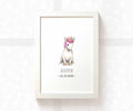 Unicorn Personalised Baby Name Print
