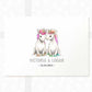 Unicorn Personalised Baby Name Print for Twins