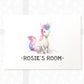Unicorn Bedroom Sign Name Print