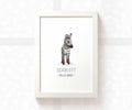 Zebra Personalised Baby Name Print