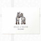 Zebra Personalised Baby Name Print for Twins