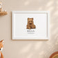 Bear Personalised Baby Name Print