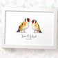 Two goldfinches together in personalized print