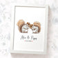 Squirrel couple anniversary gift art