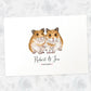 Hamster couple anniversary gift illustration