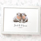 Two hippos cuddling in custom anniversary print