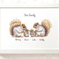 Personalised Squirrel Family Portrait