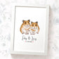 Custom hamster wedding art with names