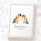 Custom bird couple anniversary art