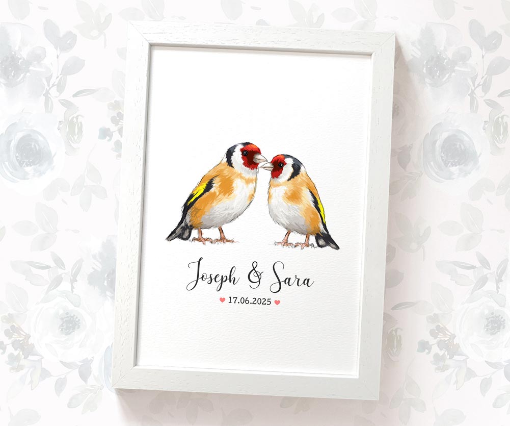 Custom bird couple anniversary art