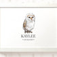 Owl Personalised Baby Name Print