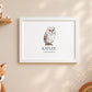 Owl Personalised Baby Name Print