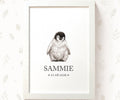 Penguin Personalised Baby Name Print
