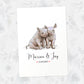 Romantic rhino duo print on quality paper
