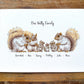 Personalised Squirrel Family Portrait